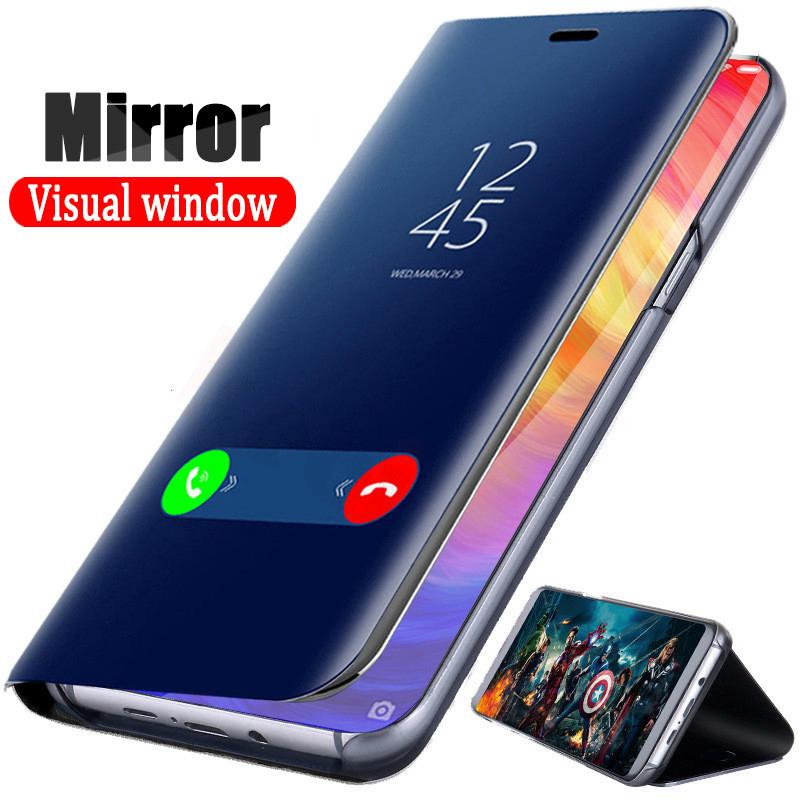 Xiaomi Redmi Note 7 6 Pro 5 Plus Mi 8 SE Mi 8 Lite PocoPhone F1 Luxury Mirror Leather Flip Phone Case