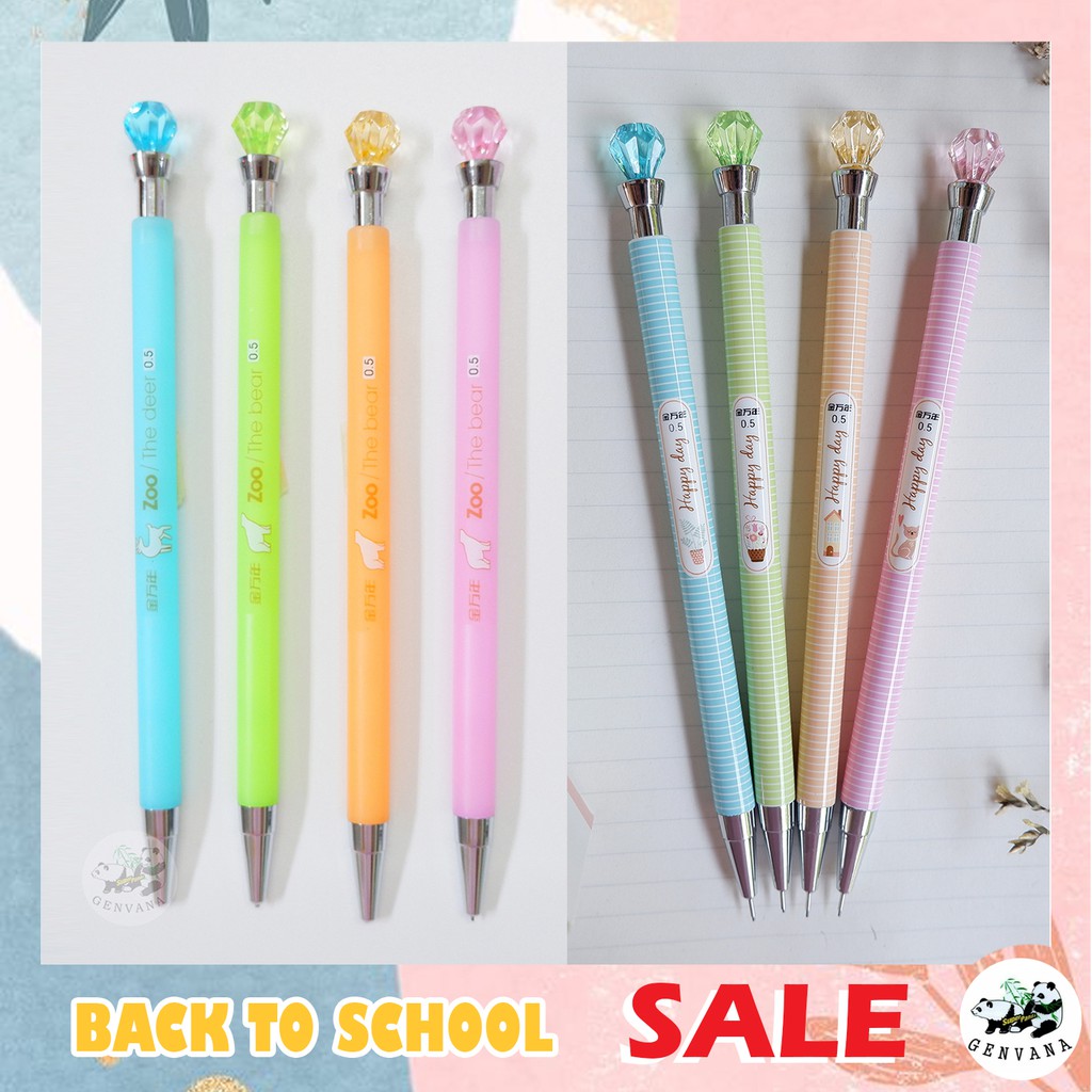 ดินสอกดไส้ 0.5มม. (G-2207,G-2207A) ลายเพชร หลากสีสัน