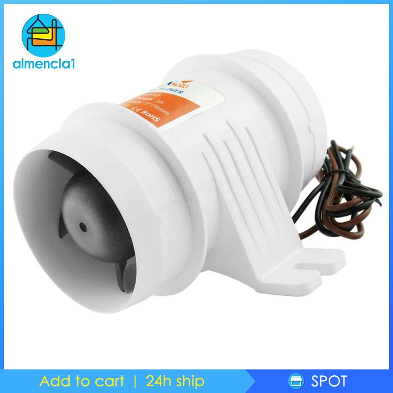 4 In Line Blower 12V Boat Bilge Galley Engine Ventilation Marine Cool ...
