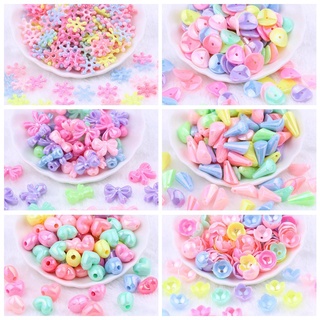 ลูกปัด-สีพาสเทลAB ทรงต่างๆ 50ชิ้น