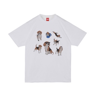 TARKET BEAGLE [TK00168] UNISEX GRAPHIC T-SHIRT WHITE