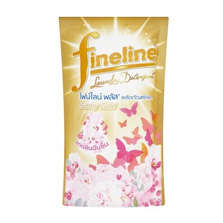 ราคาพิเศษ!! ไฟน์ไลน์ น้ำยาซักผ้าสูตรอ่อนโยน พลัส สีทอง 400 มล. x 3 ถุง Fineline Liquid Regular Detergent Plus Gold 400 m