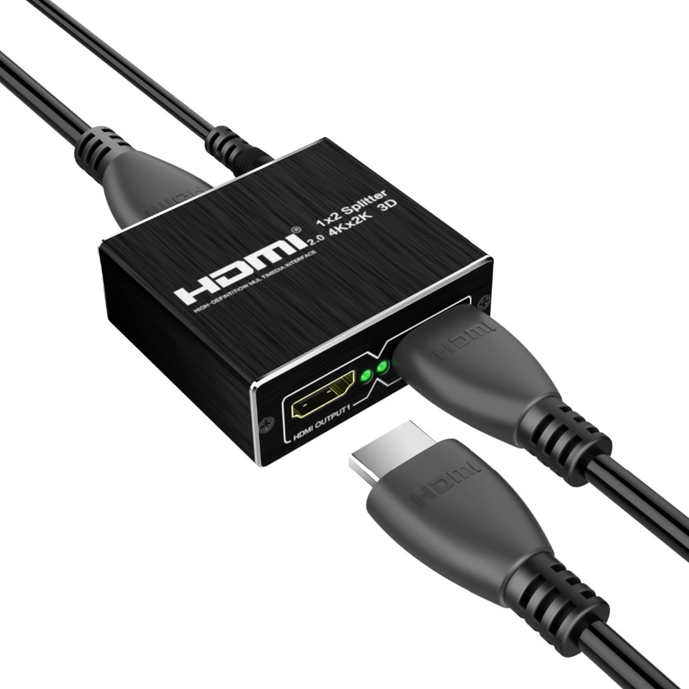 4K 60Hz UHD HDMI Splitter 2.0 1x2 HDMI 2.0 Splitter Support HDCP 1.4