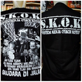 เสื้อยืด พิมพ์ลาย BAND PUNK S.K.O.K.K.K.K