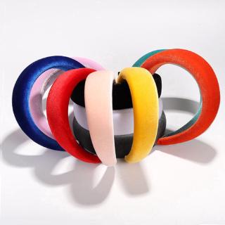 ที่คาดผม ชนิดผ้ากำมะหยี่ฟองน้ำ สีพื้น สไตล์เรียบง่าย