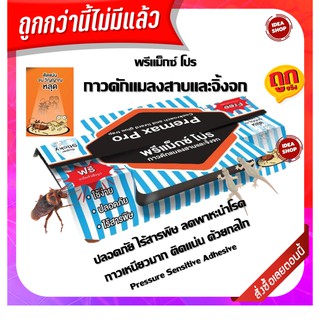 กล่องกาวดักแมลงสาบ จิ้งจก พรีแม็กซ์โปร กาวเหนียวมาก ปลอดภัย ไร้สารพิษ ลดพาหะนำโรค