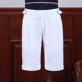 KINGMAN White short gurkha pants Trouser กางเกงสั่งตัด สั่งตัดกางเกง ที่นี้ที่เดียว ตัดตามสัดส่วนได้ กางเกงขายาว