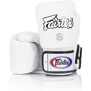 นวมชกมวยไทย หนังแท้ FAIRTEX MUAY THAI BOXING GLOVES BGV1 White สีขาว Training Sparring gloves Pls place 1 pair/order