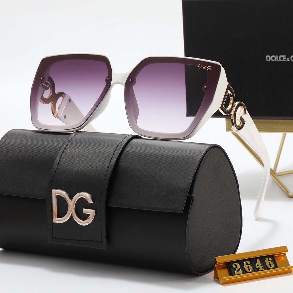 Dolce & Gabbana Luxury Brand Fashion Classic Retro Square แว่นกันแดดสําหรับผู้ชายและผู้หญิง
