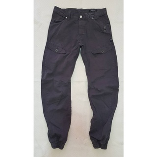 ๋Jack &amp; Jones กางเกงทรงไบเกอร์ขาจ๊อกเกอร์ สีควันบุหรี่ เอว 34"