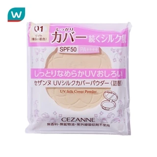 Cezanne เซซาน ยูวี ซิลค์ โคเวอร์ พาวเดอร์ SPF50 PA+++ รีฟิล 10ก #01 ไลท์