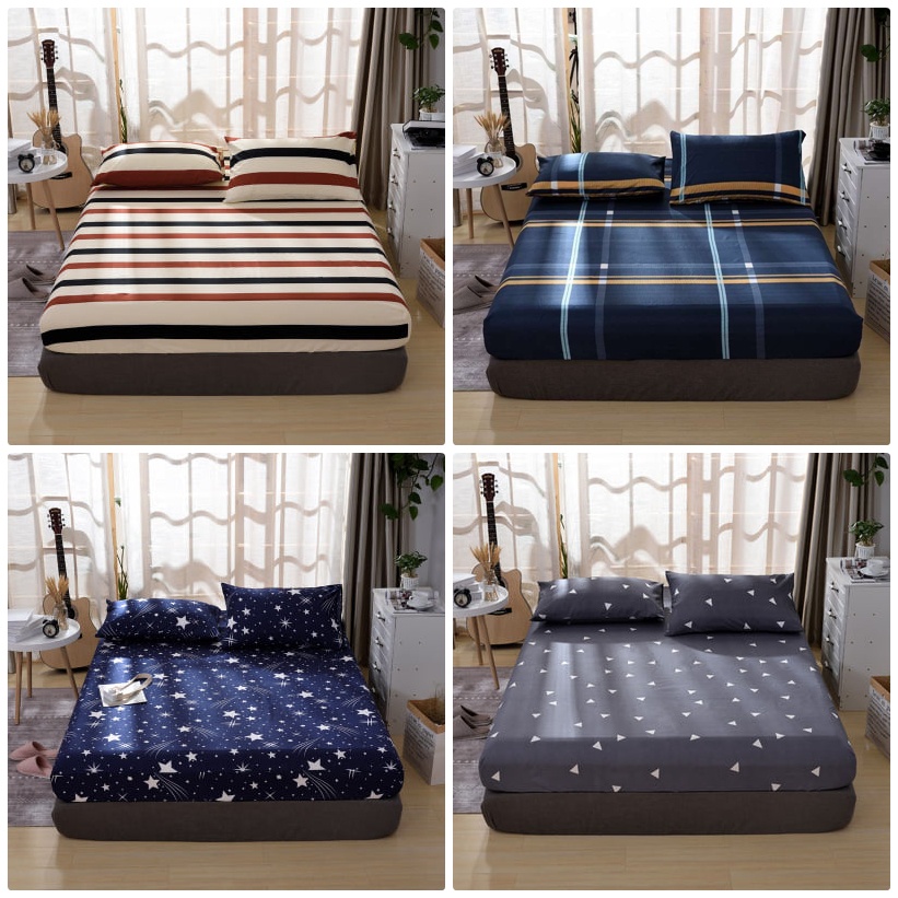 ผ้าปูที่นอนคละลาย Ai zhuo มี 3 ขนาด 6ฟุต / 5ฟุต / 3.5ฟุต เนื้อเนียนนุ่ม เกรด A (ไม่มีผ้านวม) #6073#