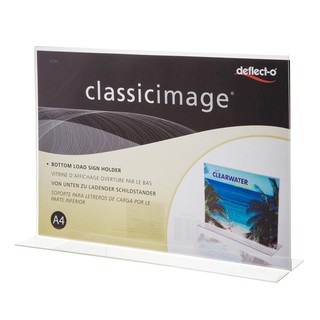 ป้ายโบรชัวร์แนวนอน A4 สีใส Deflect-o 47701-TL Deflect-o 47701-TL Transparent Horizontal Brochure A4