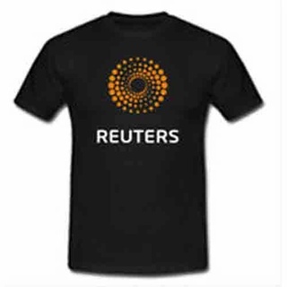 เสื้อยืดครอปเสื้อยืด พิมพ์ลายโลโก้ ReutersS-5XL