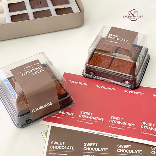 กล่องพลาสติก ช็อคโกแล็ตนามะ ขนาด 6 x 6 ซม.แพ็คละ 20 ใบ ไม่รวมสติกเกอร์ / nama chocolate นามะ