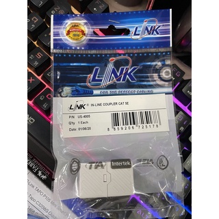 " ราคาพิเศษ " LINK IN-LINE COUPLER CAT 5E ตัวต่อสายตัวเมีย 2 ด้าน (US-4005)