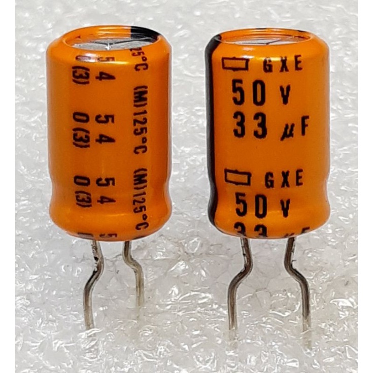 Nippon Chemi-Con GXE 33uf 50v capacitor ตัวเก็บประจุ คาปาซิเตอร์