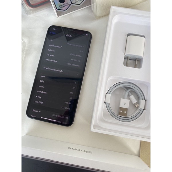 iPhone Xs Max 256GB TH สีขาว สภาพ 99% ใช้งานปกติทุกระบบ เคสแถมเพียบ