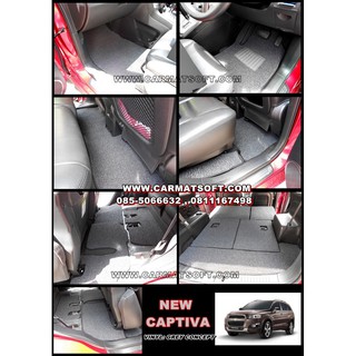 พรมดักฝุ่นไวนิลรีดขอบ CAPTIVA สีเทา เต็มคัน เข้ารูป