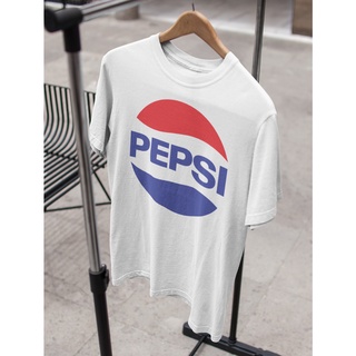 คอตต้อนคอกลมเสื้อยืด เสื้อคู่ Unisex รุ่น Pepsi Edition T-Shirt สวยใส่สบายแบรนด์ Khepri 100%cotton comb พิมพ์สวย รีดทับไ