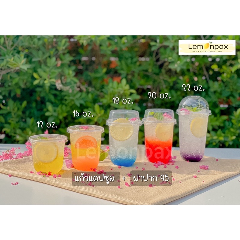 [ขายยกลัง] [แก้วพร้อมฝา 500 ชุด] แก้วแคปซูล 12oz. 16oz. 18oz. 20oz. 22oz. บรรจุ 500 ชุด *จำกัดการซื้อออเดอร์ละ 1 รายการ