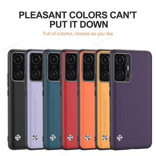 Ultra-thin Skin Feel PU Leather Texture Case For Xiaomi 11T Mi11t Mi 11T Pro 11TPro Soft Silicone Shockproof Bumper Phone Cover For Xiaomi Mi 11 Lite 5G NE Ultra Mi 10T POCO X3 Pro NFC Casing