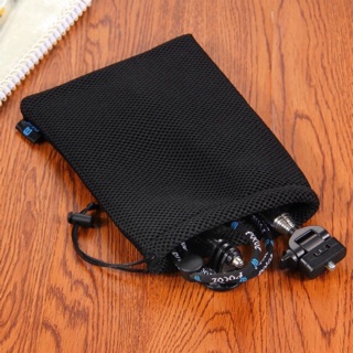 PULUZ For GoPro Accessories Nylon Mesh Storage Bag กระเป๋าแบบนิ่ม เก็บอุปกรณ์ กล้องโกโปร