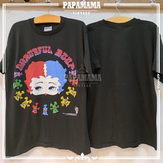 [ BETTY BOOP ] Greatful Boop  Black เบตตี้บูป เสื้อการ์ตูน วินเทจ papamama vintageเสื้อยืด