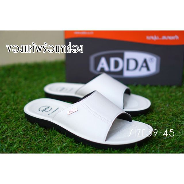 รองเท้าผู้ชาย SIZE40-43 ADDA รองเท้าแตะผู้ชาย รุ่น 7Q04-M สีขาว