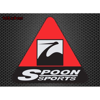 สติ๊กเกอร์แต่งรถ SPOON Sports แนวๆวัยรุ่น สีแดง