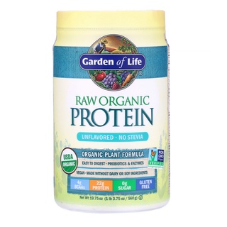 Garden of Life, RAW Organic Protein, Organic Plant Formula Vanilla 21.86 oz (620 g)