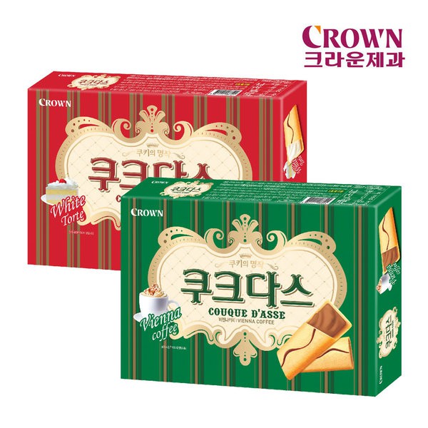 พร้อมส่ง 쿠크다스 บิสกิตเนื้อนุ่ม มี 2 รสชาติให้เลิก Crown COUQUE D'ASSE 144g