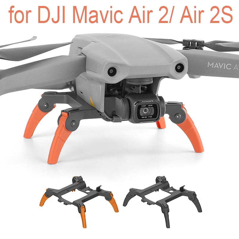 Spider Integrated Landing Gear สําหรับ DJI Mavic AIR 2/AIR 2S เพิ ่ มขาตั ้ งกล ้ องส ่ วนต ่ อขยาย Protector เพิ ่ มความสูงลําตัว