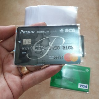 100 Lembar MIKA PLASTIK PELINDUNG KARTU ATM