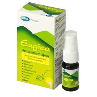 Eugica herbal mouth spray 10ml ยูจิก้า ชนิดพ่นคอ มีส่วนผสมของ propoliz โพรโพลิส