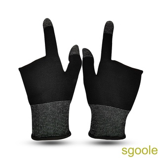 [sgoole]2 Pieces Gaming Sleeve 15pin Knitting Sweat-proof Controller Touch Screen Gloves Portable Mobile Game Cycling