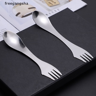 [FREG] Camping Tableware Titanium Spoon Fork Knife Folding Picnic Cutlery Tourist FDH