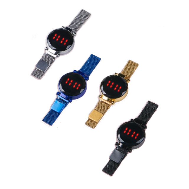 โปรโมชั่น : นาฬิกาข้อมือดิจิตอลนาฬิกาแฟชั่นนาฬิกาเหล็กผู้หญิง Digital Watch Fashion watch