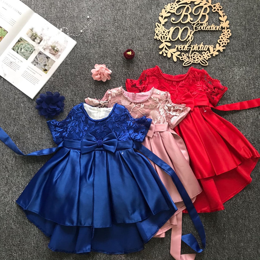 LITTLE BEAR KIDS GOWN 651-NV*4 (W HEADBAND) 66586
