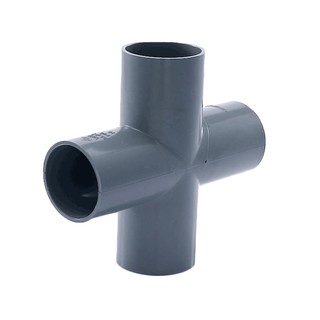 ข้อต่อ PVC สี่ทางกากบาท สีเทา ท่อน้ำไทย หนา 8.5 มม. ขนาด 1 นิ้ว