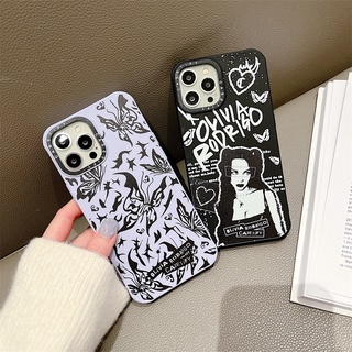 พร้อมส่ง CASETiFY 【Olivia Rodrigo Black Broken Butterfly】เคสโทรศัพท์มือถือซิลิโคน TPU นิ่ม กันกระแทก คุณภาพสูง สําหรับ iPhone 13 Pro MAX 12 11 Pro MAX XR X XS MAX 7 8 Plus