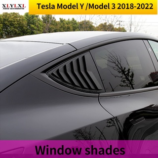 Tesla อุปกรณ์เสริมWindow shades for Tesla Model 3 Rear triangle window for Tesla Model Y Sunshadeอะไหล่รถยนต์