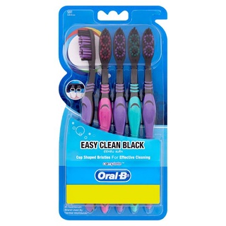 🔥สินค้าขายดี!! ออรัล-บี อีซี่คลีน แบล็ค แปรงสีฟันขนแปรงนุ่ม ขนาด 40 3 ด้าม Oral-B Easy Clean Black Soft 40 Toothbrush 3p