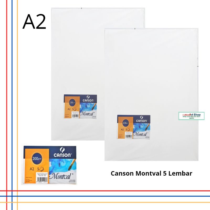 Canson Montval A2 220gsm ชุดกระดาษ 5 ชิ้น