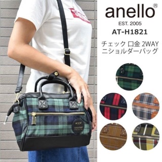 💕 Anello check pattern mini 2 way Boston