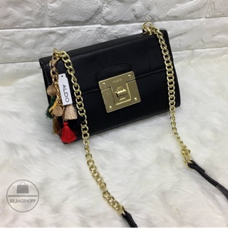 ALDO TURN LOCK BAG (outlet) สีดำ