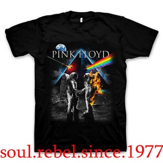 เสื้อยืดท็อป สีชมพูเข้ม ลาย Floyd Dark Side Of The Mothe Rock Autumu