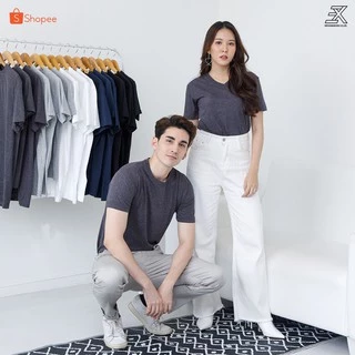 Expogarment เสื้อยืด คอกลม คอวี สีพื้น (ท็อปดรายอ่อน ท็อปดรายเข้ม เทา เทาดำ) ไม่มีตะเข็บข้าง S-2XL หดเกิน3%ยินดีคืนเงิน