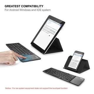 OKER Keyboard Bluetooth BT-033 พับได้ /คีย์บอร์ดบลูทูธพับได้ มีTouch Pad ในตัว ใช้แทนเมาส์