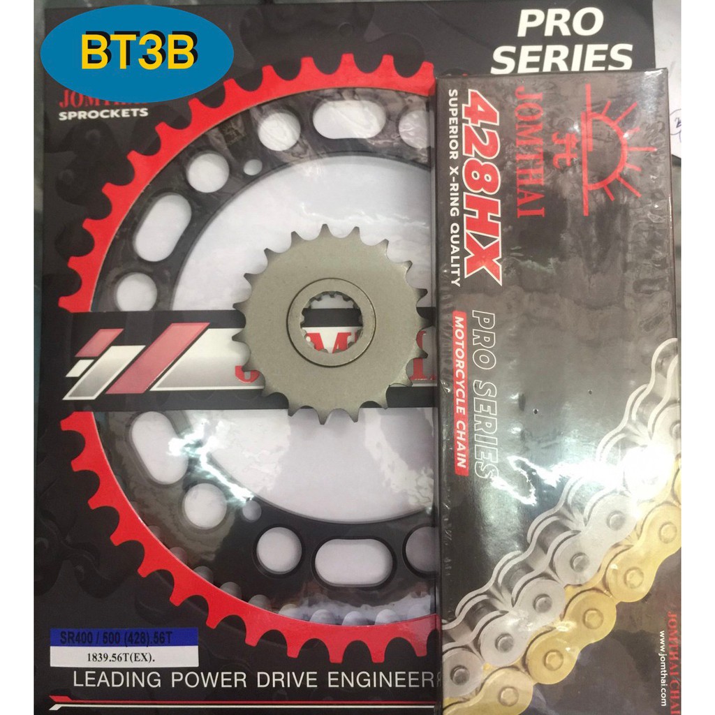 โซ่สเตอร์ YAMAHA SR400/ SR500 หน้า19T หลัง55-56T ไซส์428HX โซ่โอริงนิกเกิ้ล*สีเงิน*XRING**เข้าชุดสวย